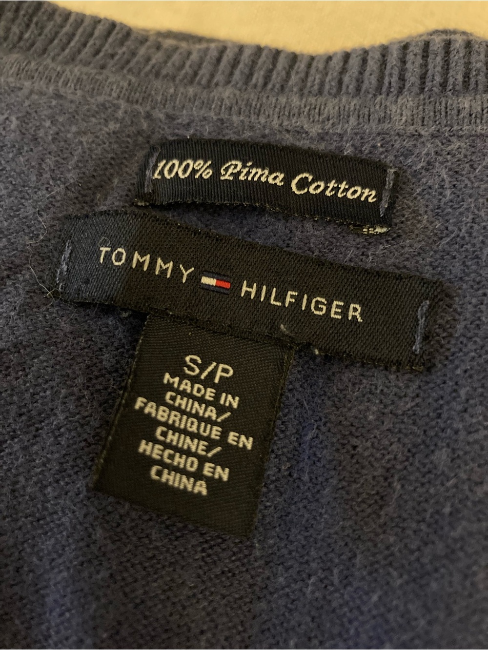 TOMMY HILFIGER V-Neck Argyle Sweater - Size Small - Picture 6 of 6